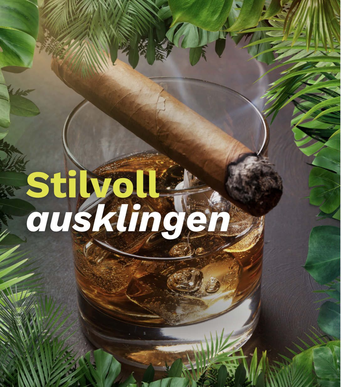 Zigarre auf einem Whiskyglas – stilvoll ausklingen in der Zigarrenlounge des Rooftop Aarau