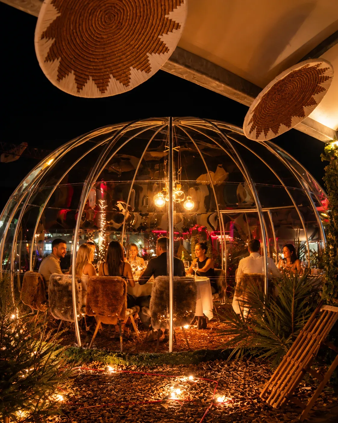 Käse-Fondue-Abend im beleuchteten Panorama-Iglu in Aarau